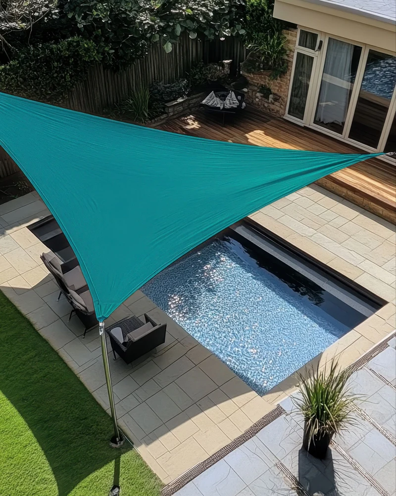 HDPE Breathable Custom Triangle Sun Shade Sail