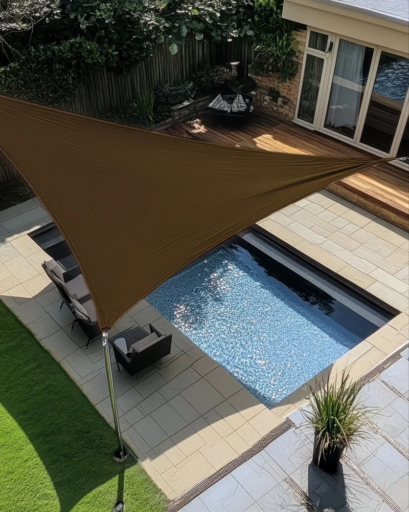 HDPE Breathable Custom Triangle Sun Shade Sail