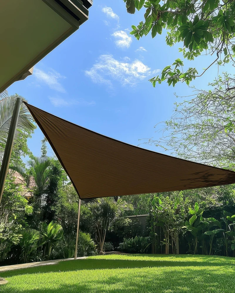 HDPE Breathable Custom Triangle Sun Shade Sail