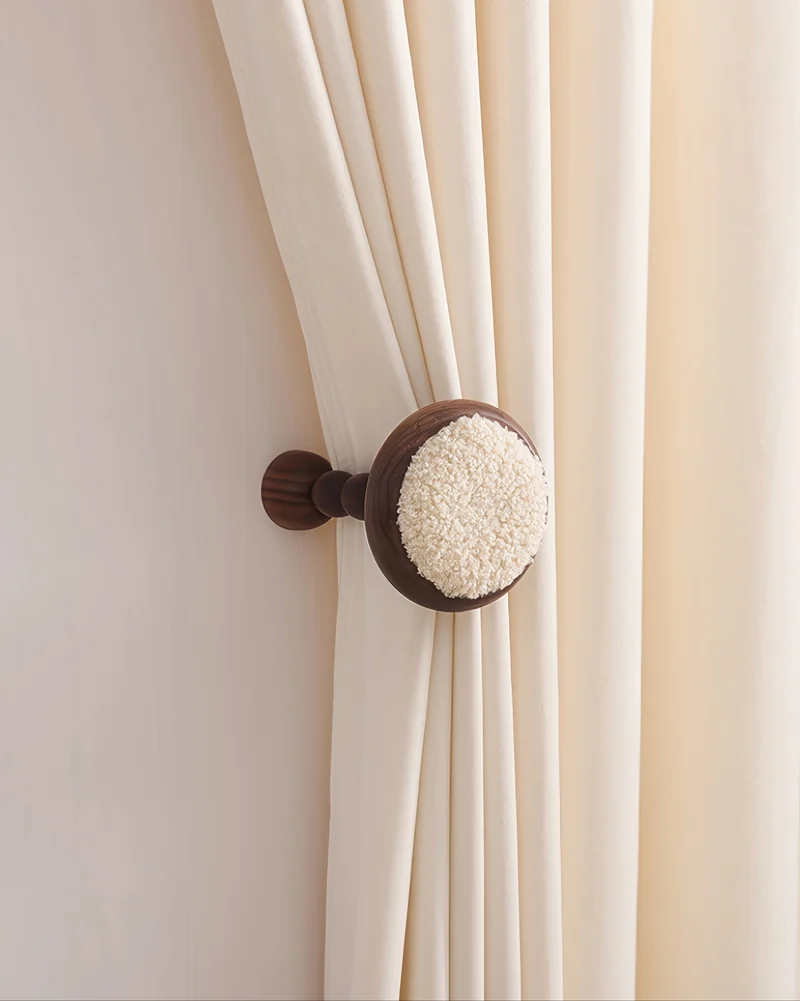Leather Knob Curtain Wall Hook