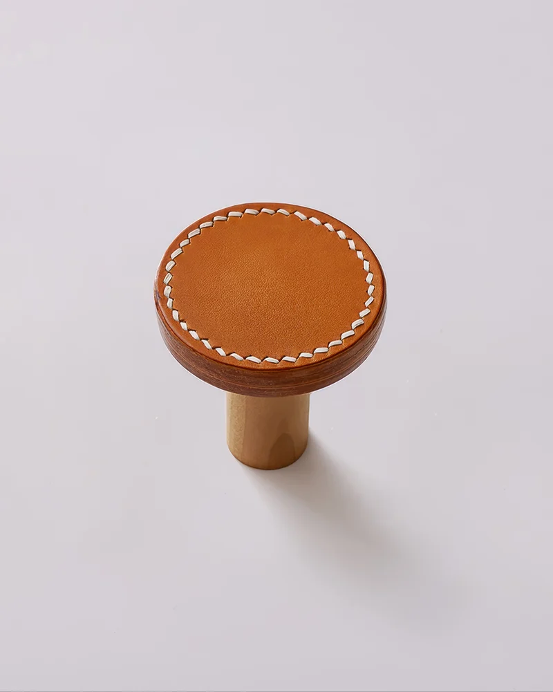 Leather Knob Curtain Wall Hook