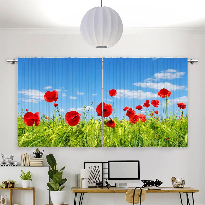 Vorhang Motiv "Mohnblumen Wiese"