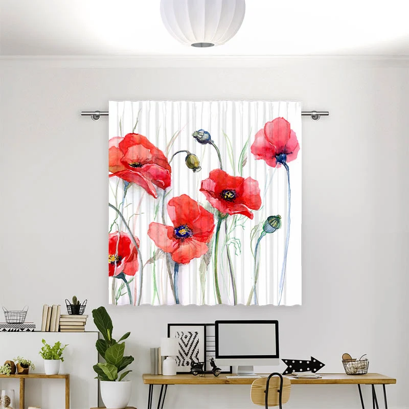Vorhang Motiv "Mohnblumen Gemaelde"