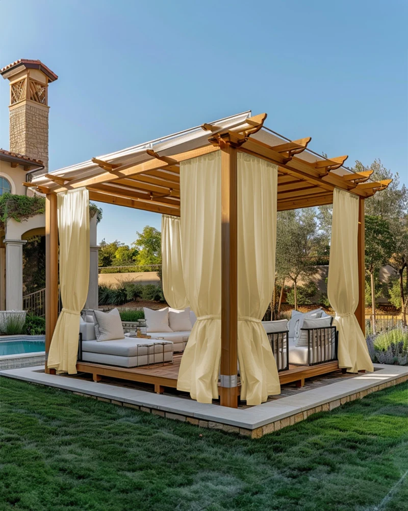 FadeShield™ Canvas Waterproof Lightweight Custom Outdoor Curtain
