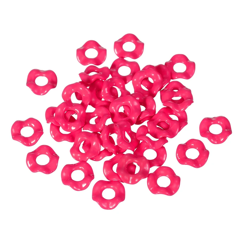30 Pcs Wavy Spacers, Acrylic Flower Beads Wave Focal Bead, Hot Pink