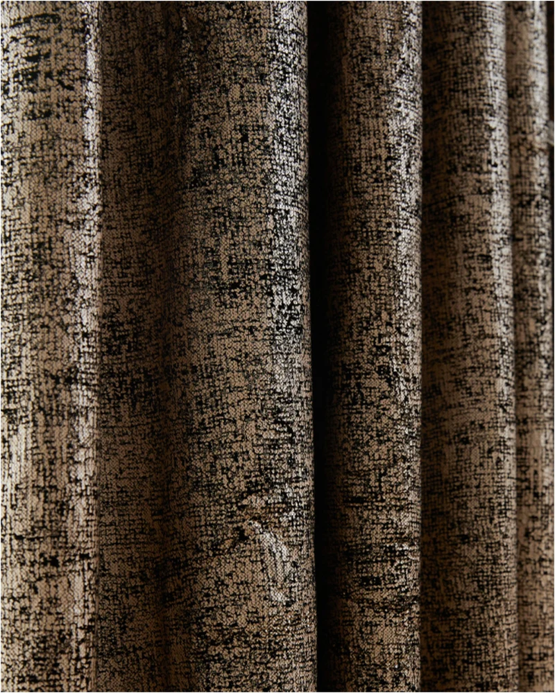 Klimt Foil Printed Velvet Patterned Custom Curtain | Designed in Italy