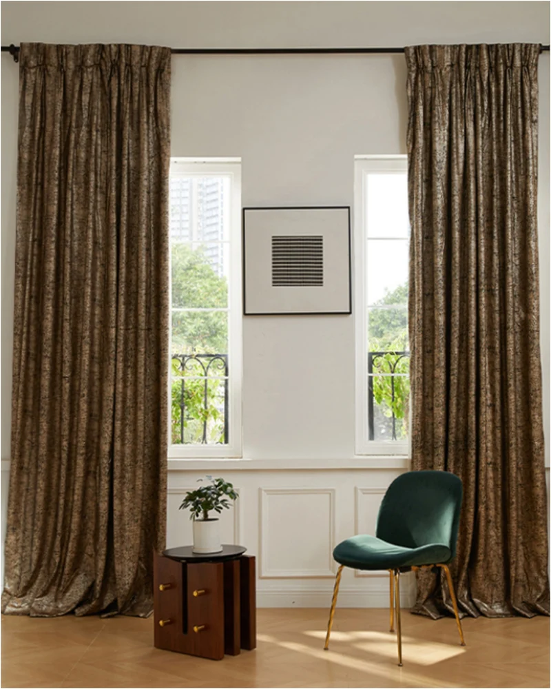 Klimt Foil Printed Velvet Patterned Custom Curtain | Designed in Italy