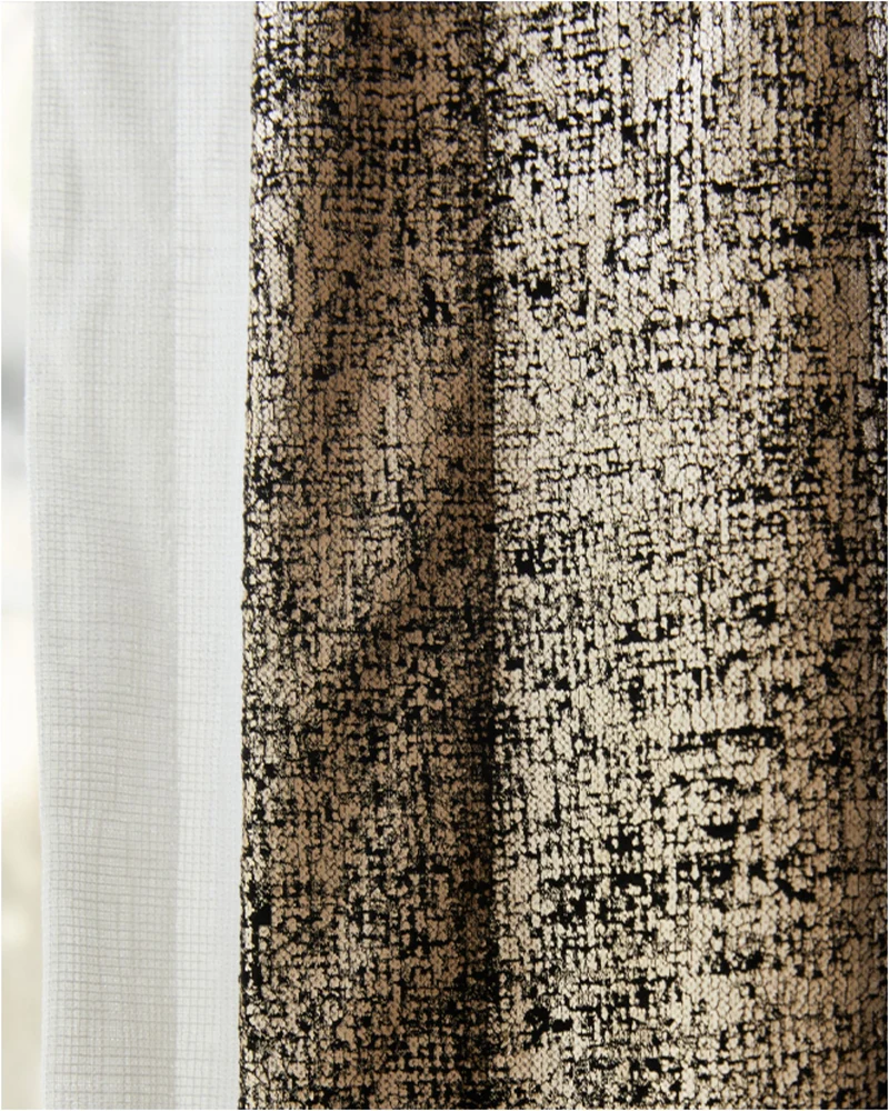 Klimt Foil Printed Velvet Patterned Custom Curtain | Designed in Italy
