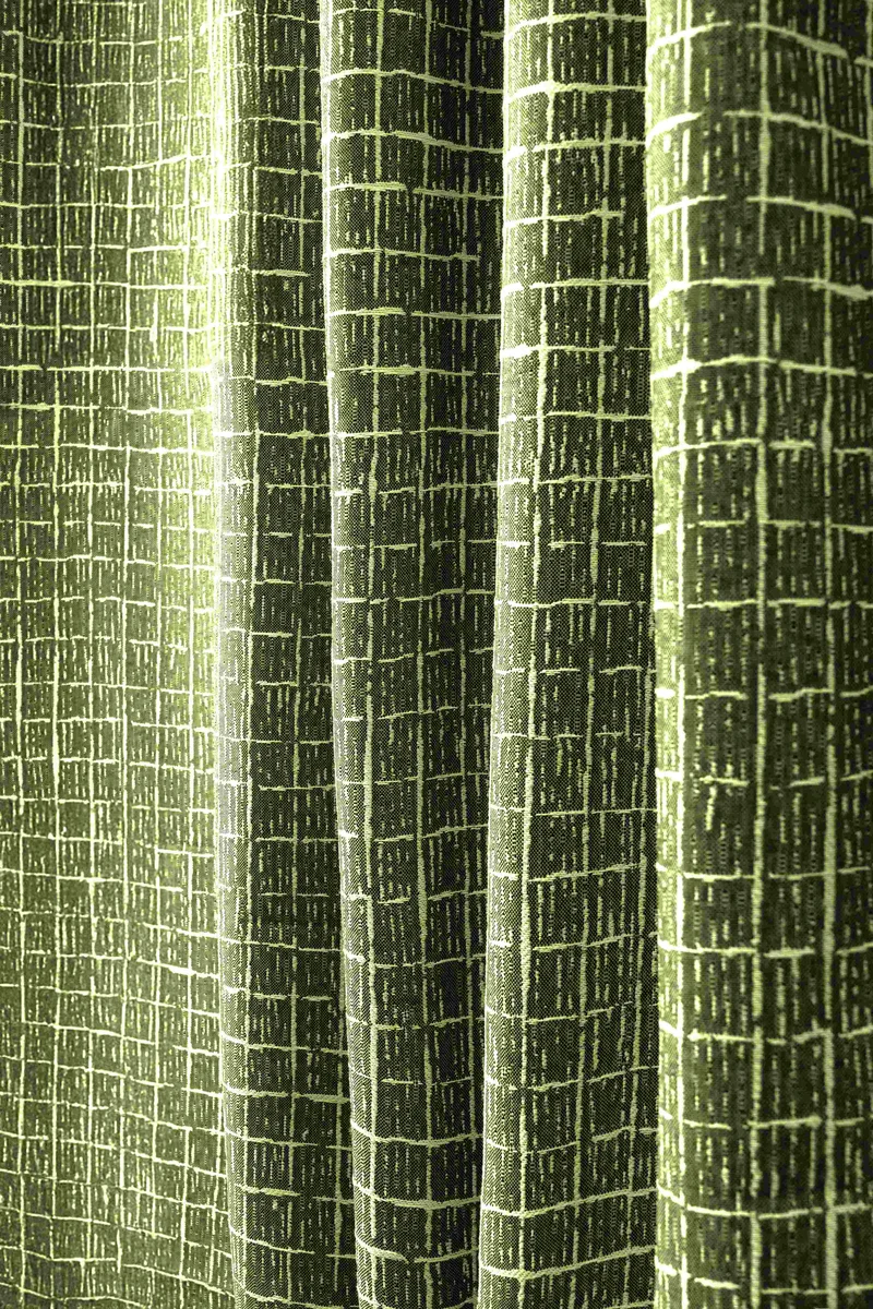 New York Grid Patterned Textured Waterproof Custom Outdoor Curtain