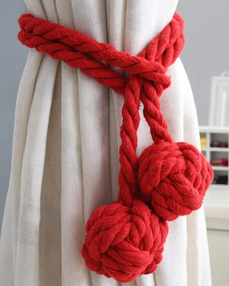 Woven Ball Curtain Tieback