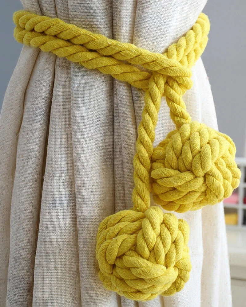 Woven Ball Curtain Tieback