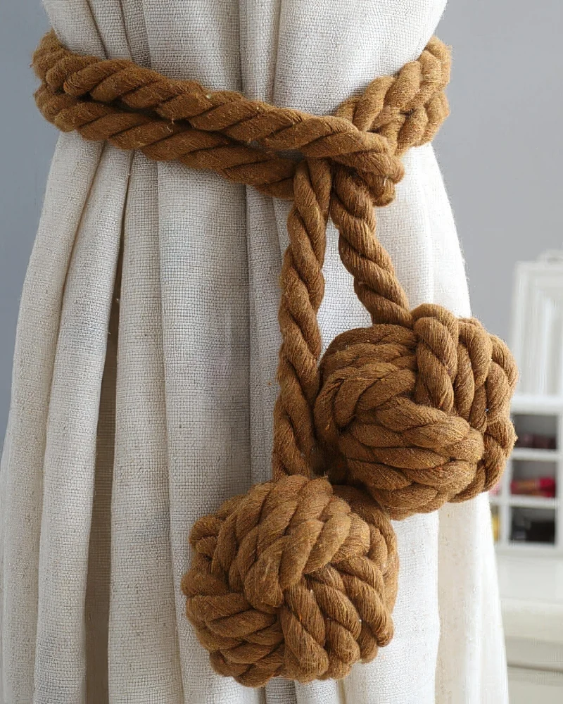Woven Ball Curtain Tieback