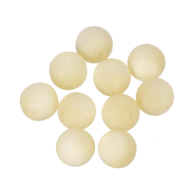 10 Pcs Acrylic Round Beads, 16mm Loose Beads for Jewelry Making, Champagne