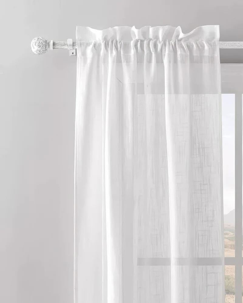 Antique Adjustable White Curtain Rod