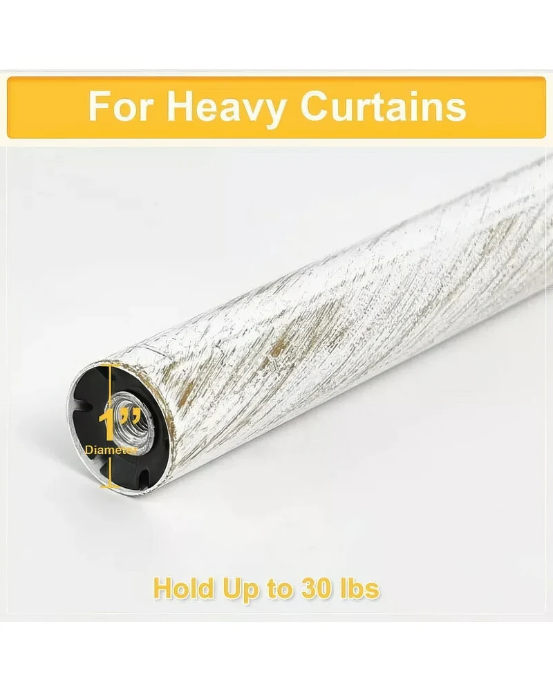 Antique Adjustable White Curtain Rod