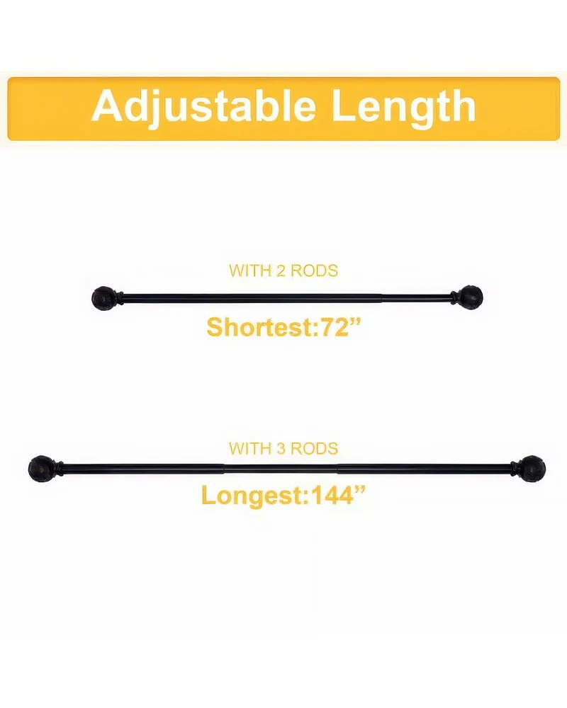 Antique Adjustable White Curtain Rod