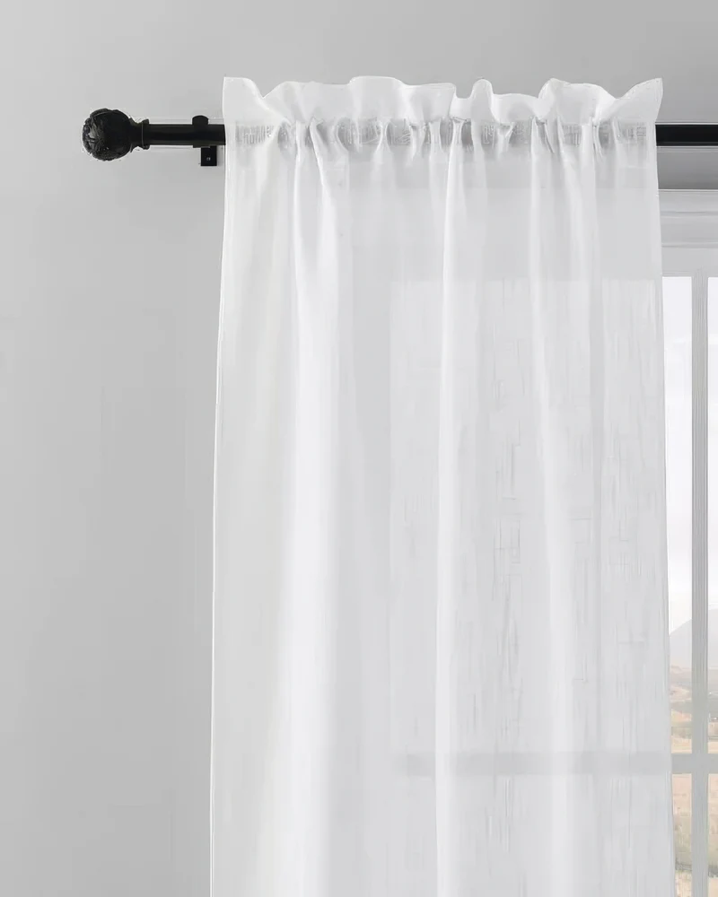 Antique Adjustable White Curtain Rod