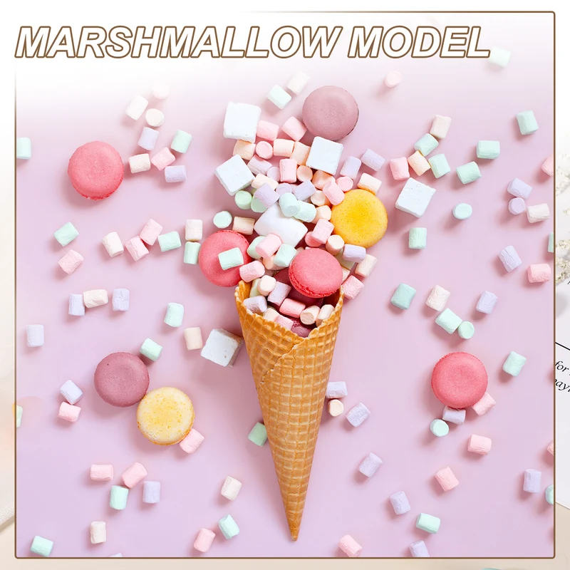 20 Pcs Resin Candy Charm, Artificial Simulation Cotton Candy, Yellow