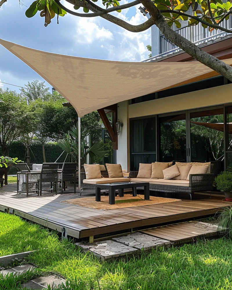UVShield™ Waterproof Custom Triangle Sun Shade Sail