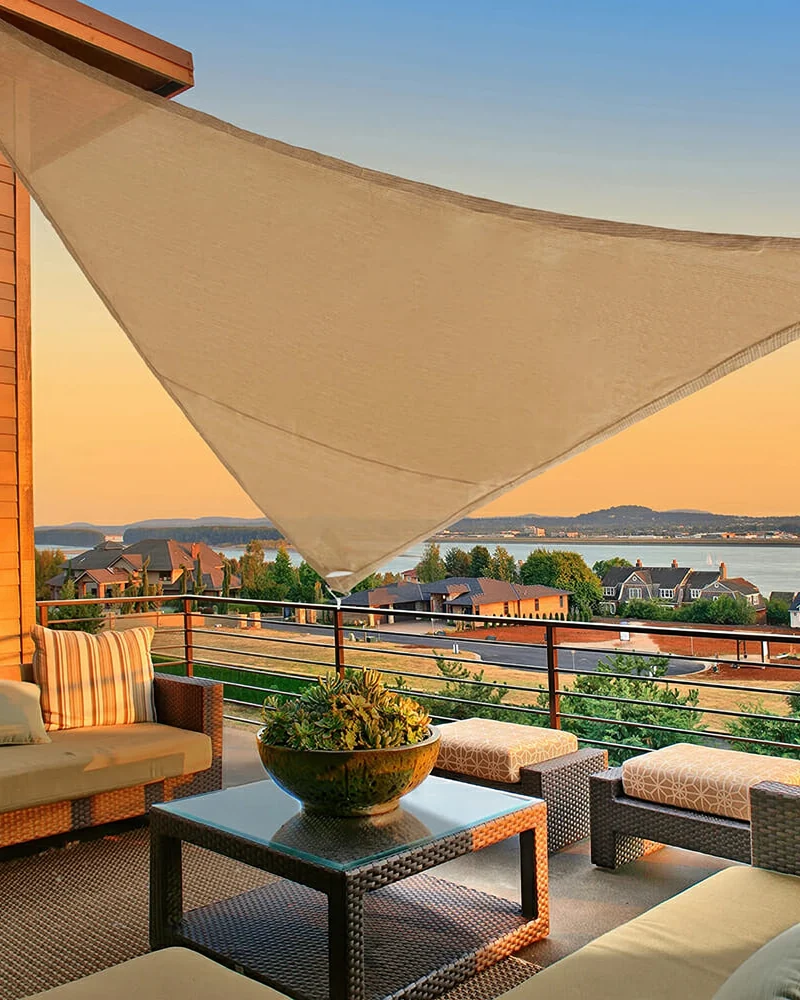 UVShield™ Waterproof Custom Triangle Sun Shade Sail