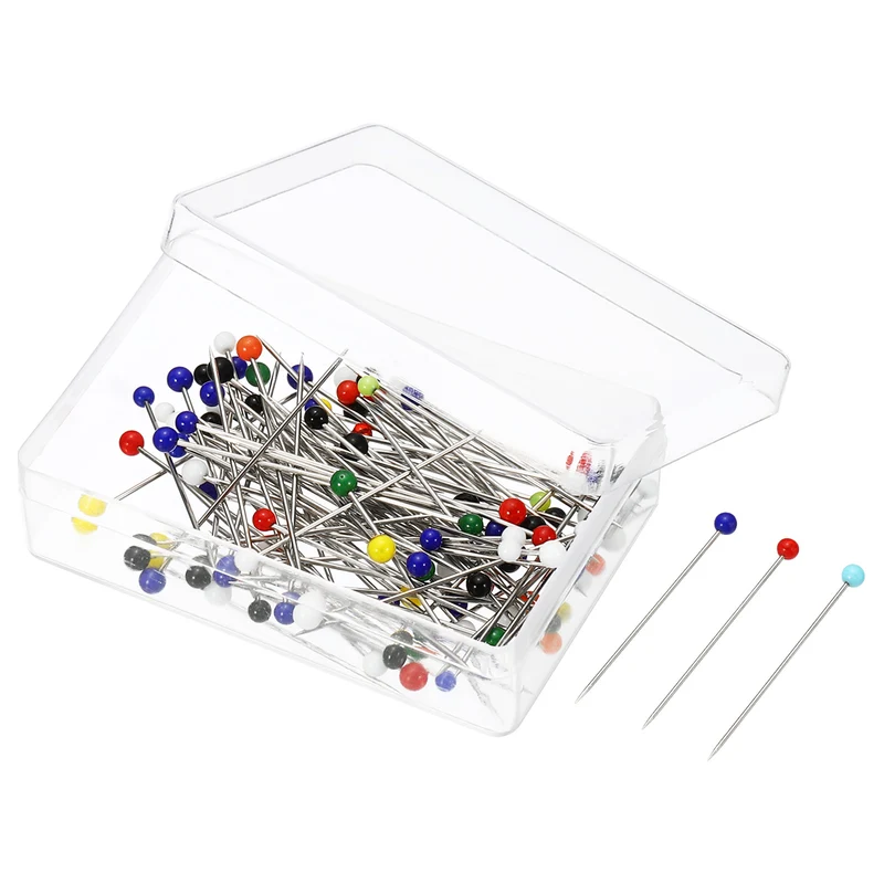 Sewing Pin, Ball Glass Head Straight Quilting Pin for Sewing Dressmaker Decoration