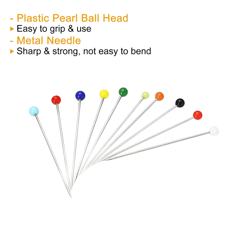 Sewing Pin, Ball Glass Head Straight Quilting Pin for Sewing Dressmaker Decoration