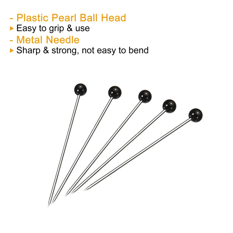 Sewing Pins, Ball Glass Head Straight Quilting Pin for Sewing Dressmaker Decorations