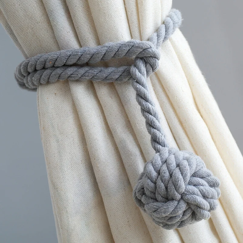 Woven Ball Curtain Tieback 2 Pieces