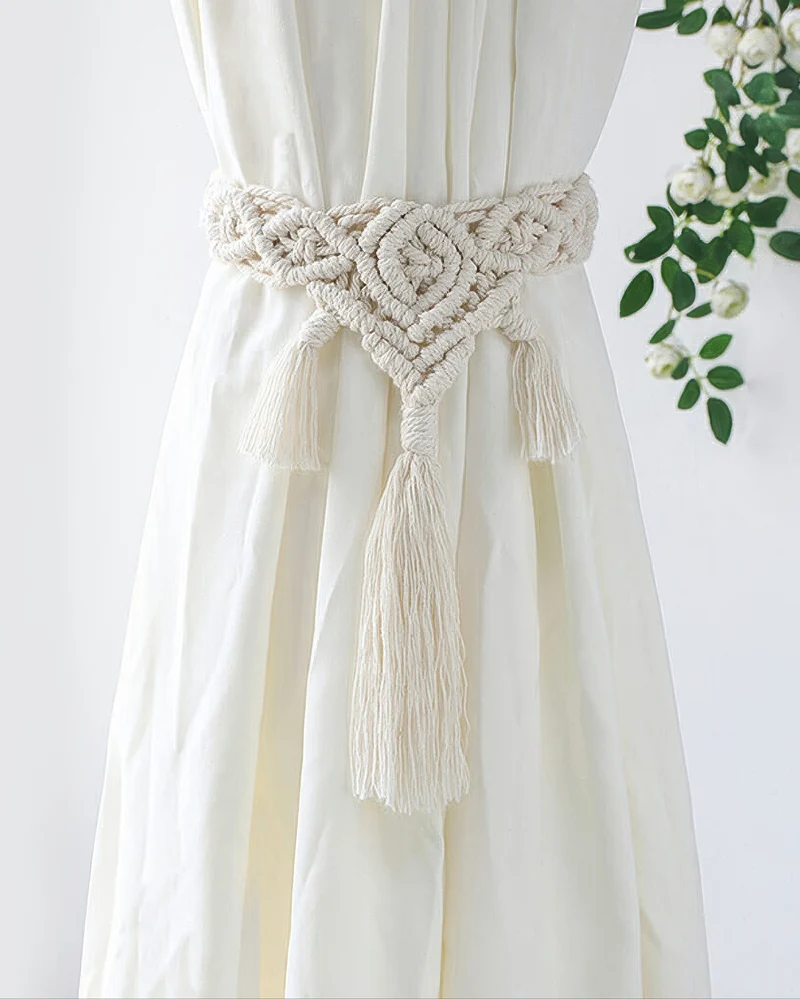 Macrame Tassel Curtain Tieback