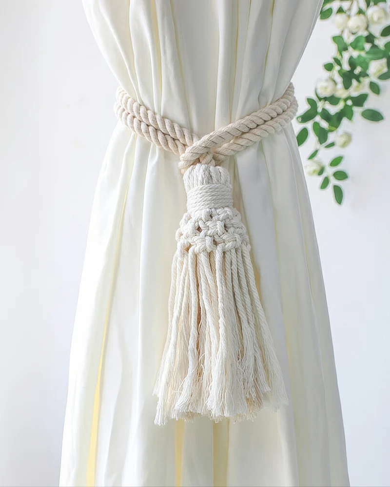 Macrame Tassel Curtain Tieback