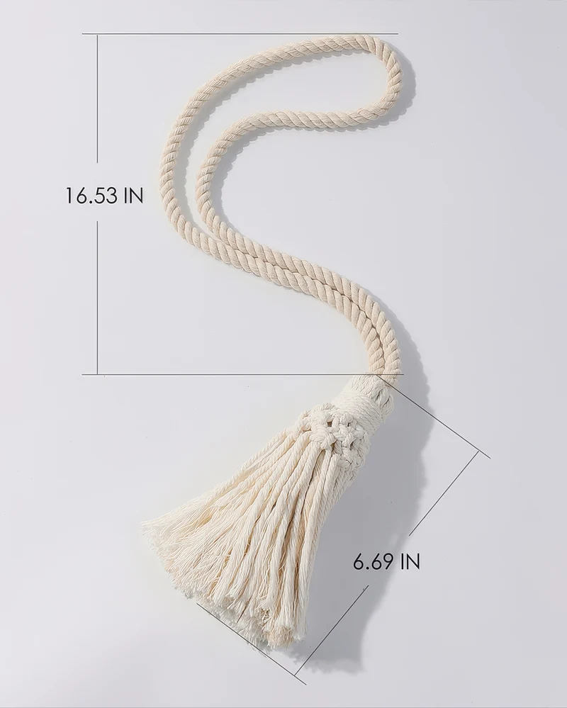 Macrame Tassel Curtain Tieback