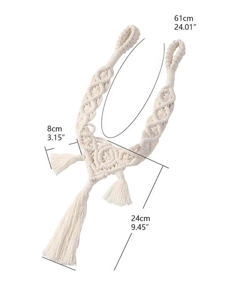 Macrame Tassel Curtain Tieback