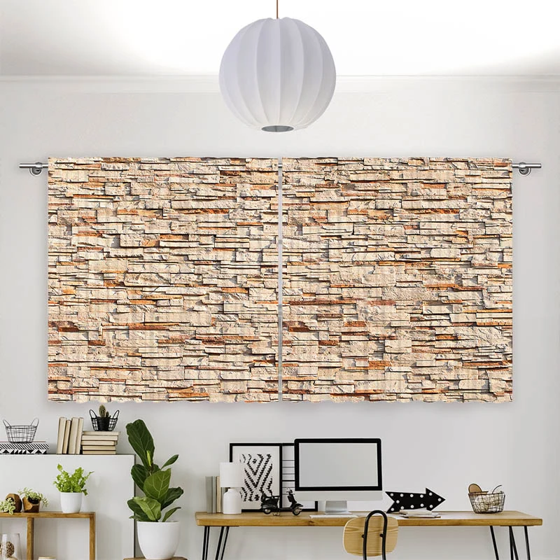 Vorhang Motiv "Moderne Steinmauer"