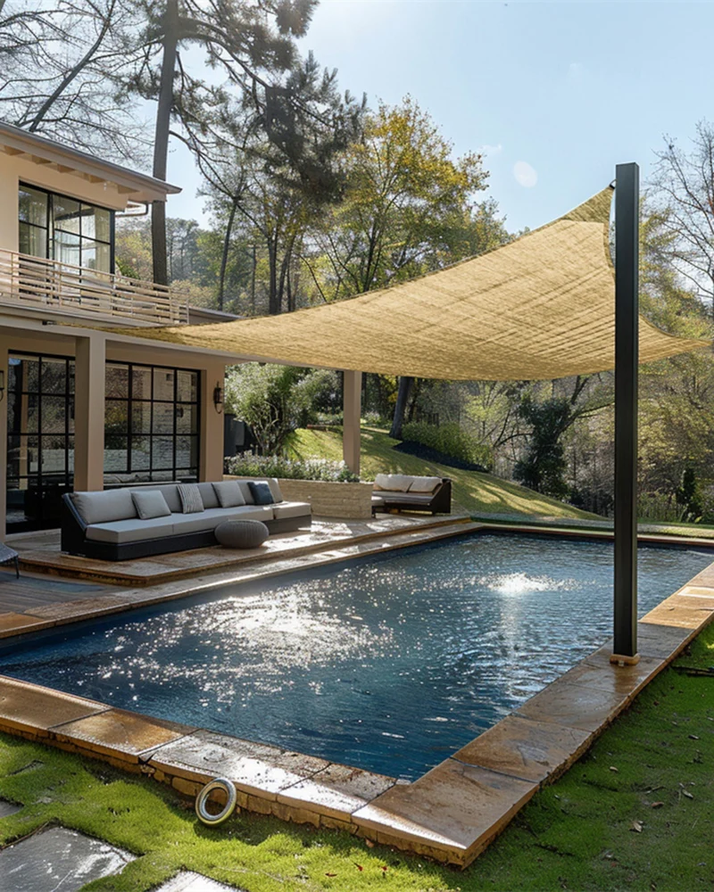 HDPE Breathable Quadrati Custom Rectangle Sun Shade Sail