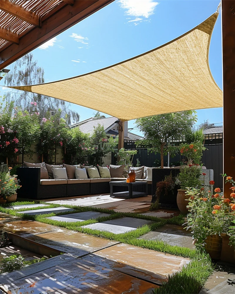 HDPE Breathable Quadrati Custom Rectangle Sun Shade Sail