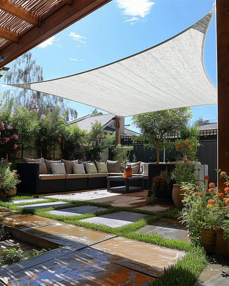 HDPE Breathable Quadrati Custom Rectangle Sun Shade Sail