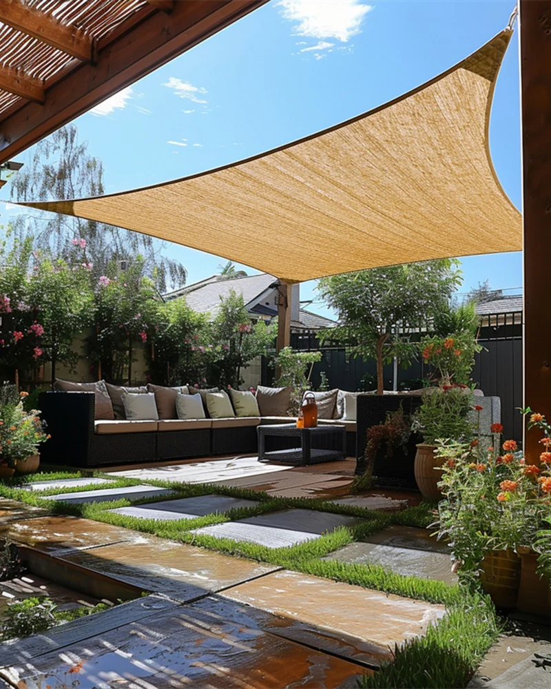 HDPE Breathable Quadrati Custom Rectangle Sun Shade Sail