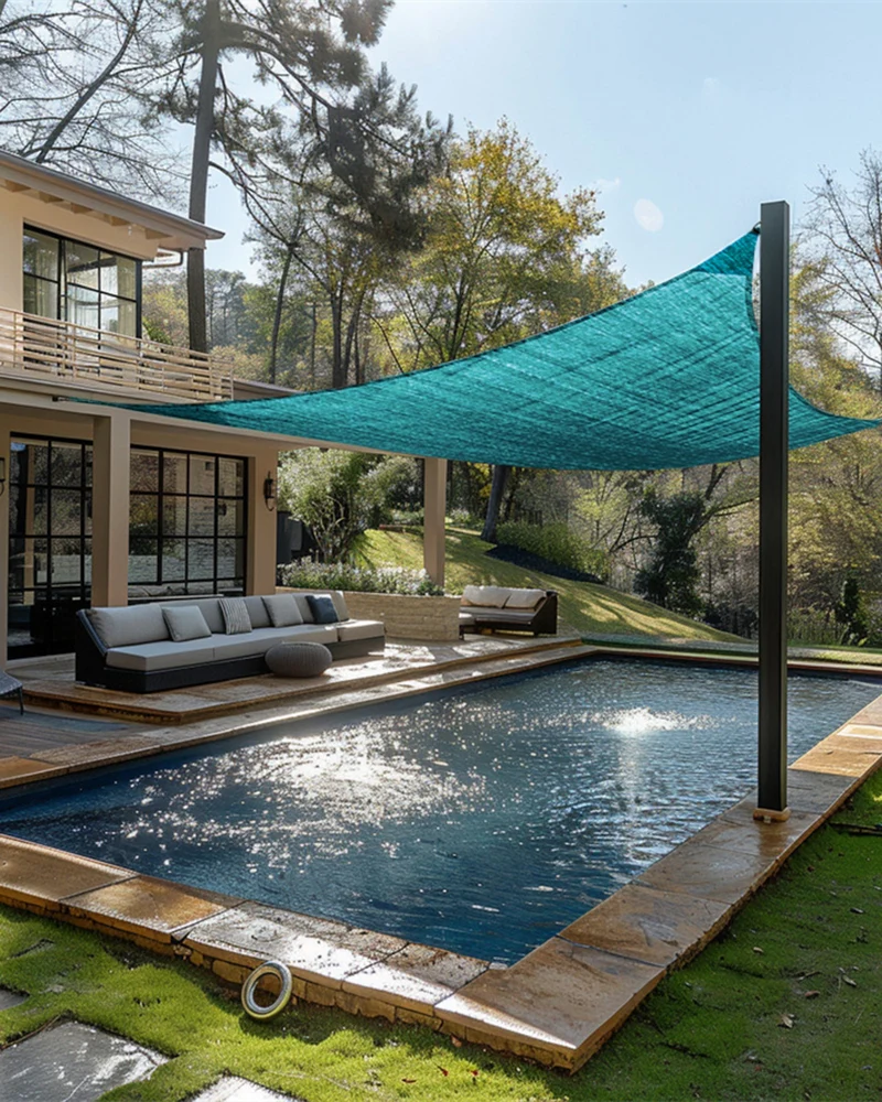 HDPE Breathable Quadrati Custom Rectangle Sun Shade Sail