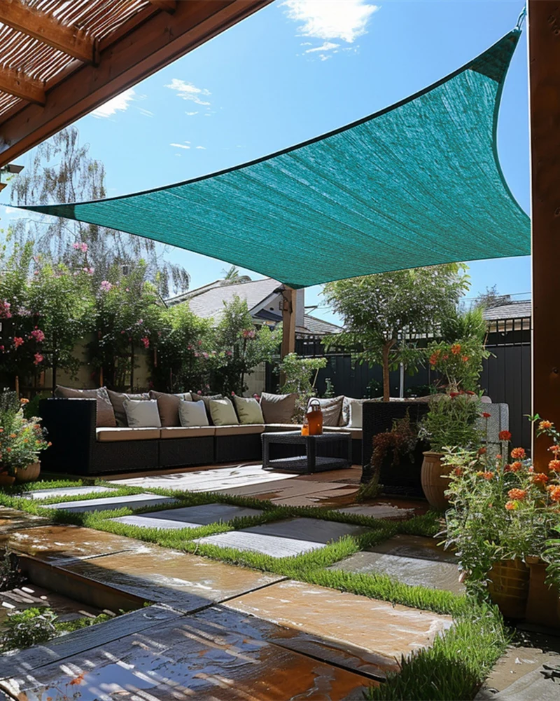 HDPE Breathable Quadrati Custom Rectangle Sun Shade Sail