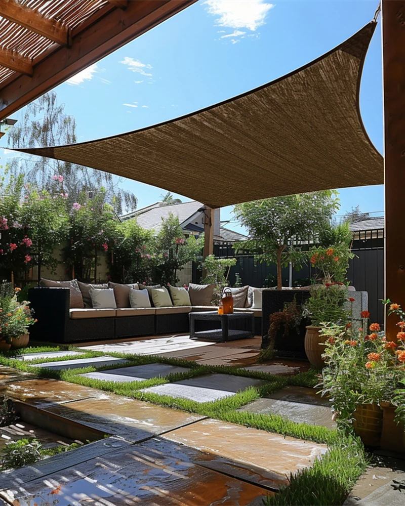 HDPE Breathable Quadrati Custom Rectangle Sun Shade Sail