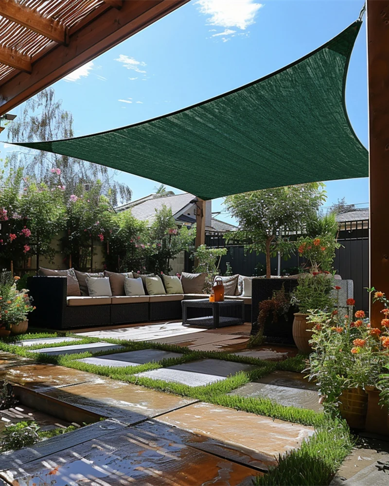 HDPE Breathable Quadrati Custom Rectangle Sun Shade Sail