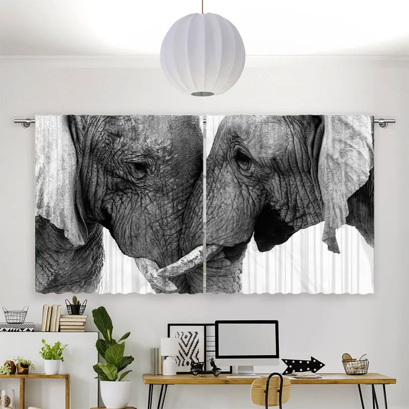 Vorhang Motiv "Afrika Lefanten"