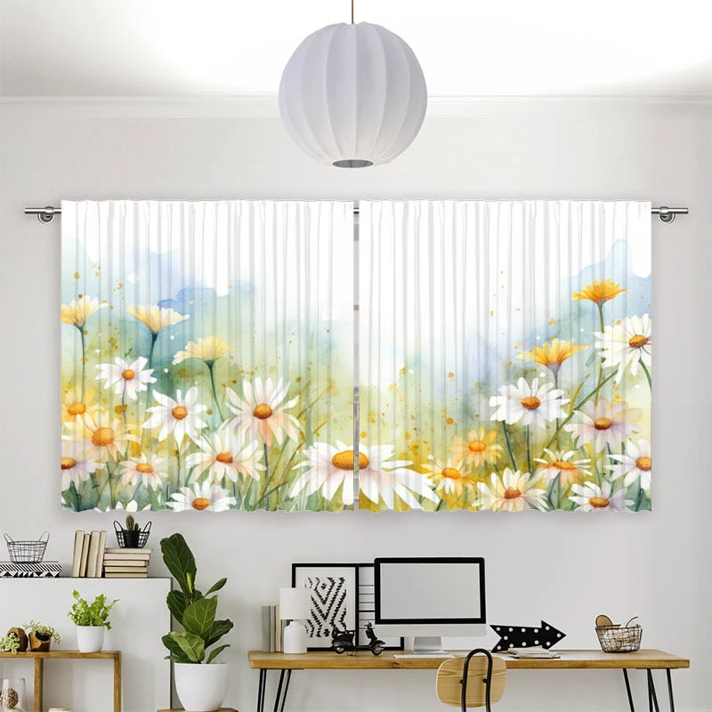 Vorhang Motiv "Gaensebluemchen Aquarell"
