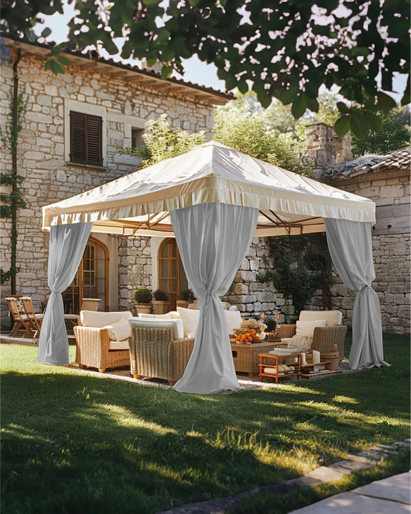FadeShield Pro™ Fade-Resistant & Waterproof Lightweight Custom Outdoor Curtain