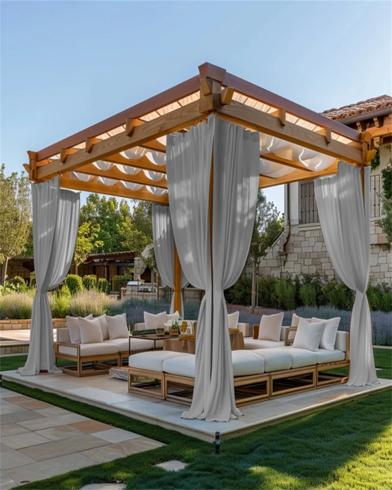 FadeShield Pro™ Fade-Resistant & Waterproof Lightweight Custom Outdoor Curtain