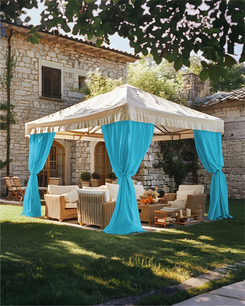 FadeShield Pro™ Fade-Resistant & Waterproof Lightweight Custom Outdoor Curtain