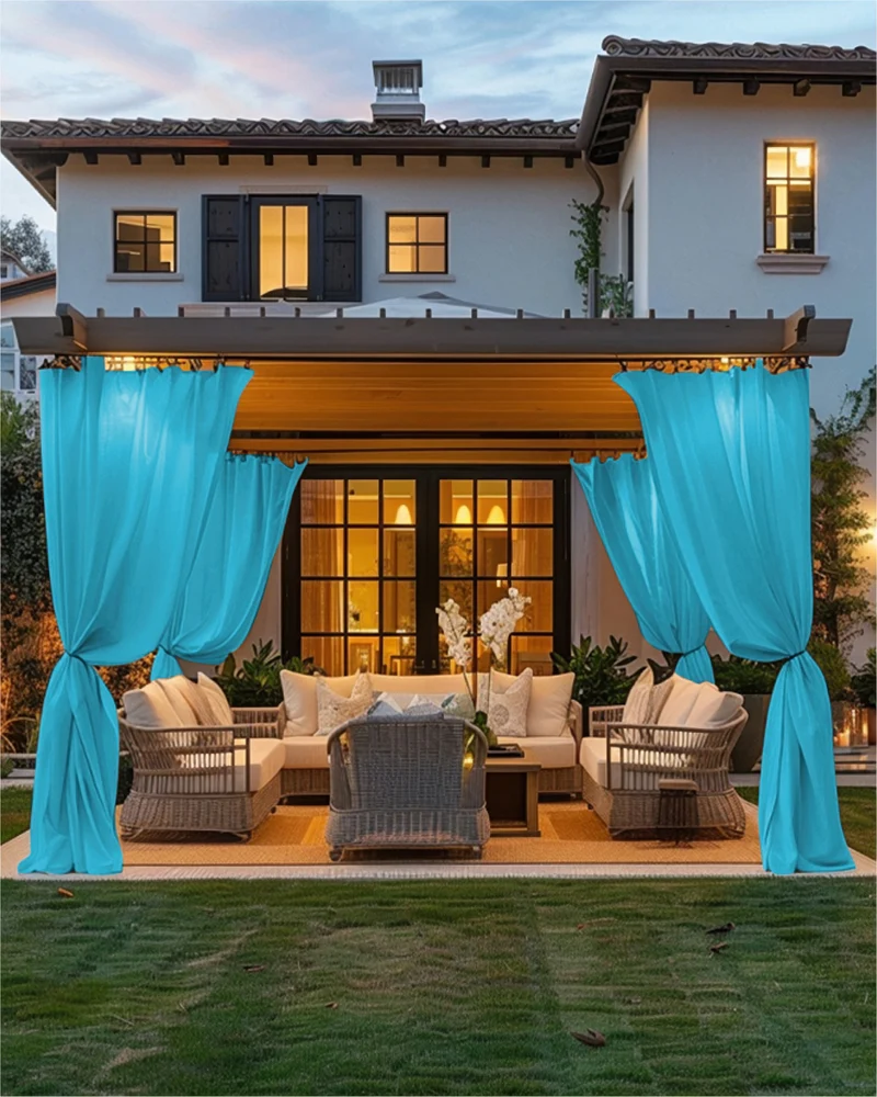FadeShield Pro™ Fade-Resistant & Waterproof Lightweight Custom Outdoor Curtain