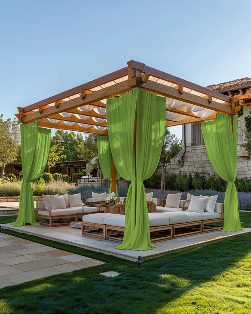 FadeShield Pro™ Fade-Resistant & Waterproof Lightweight Custom Outdoor Curtain