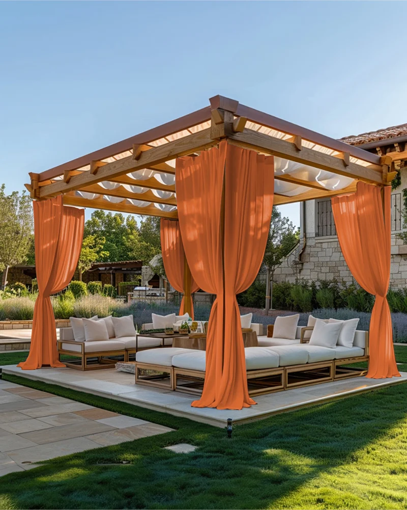 FadeShield Pro™ Fade-Resistant & Waterproof Lightweight Custom Outdoor Curtain