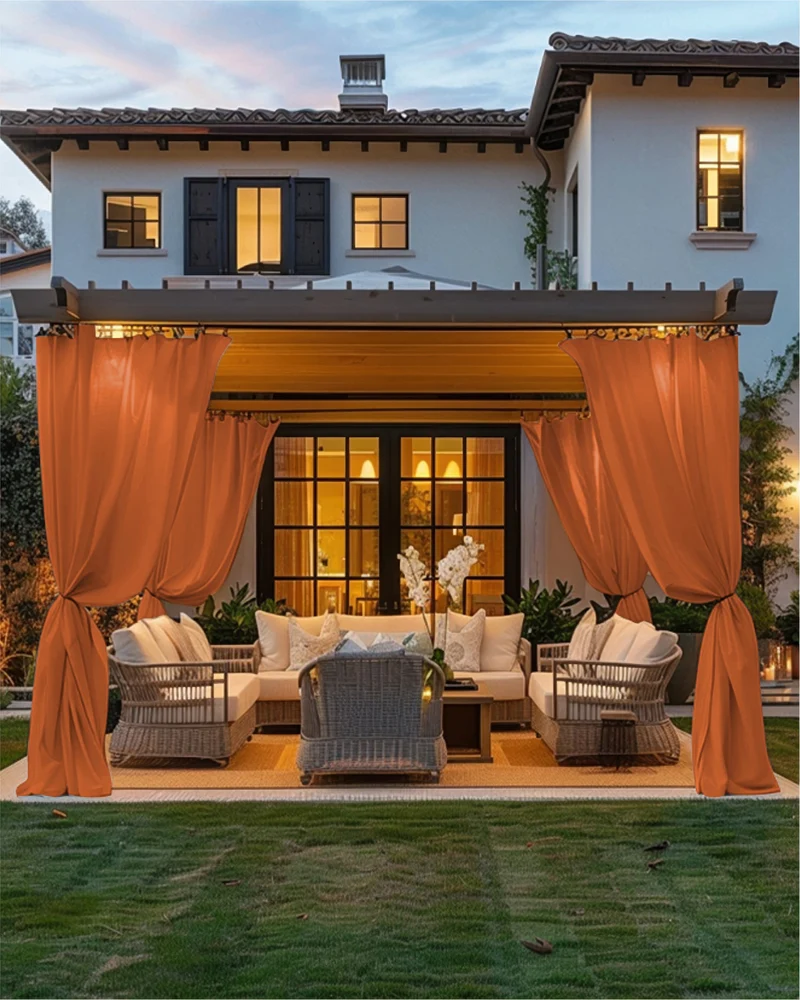 FadeShield Pro™ Fade-Resistant & Waterproof Lightweight Custom Outdoor Curtain